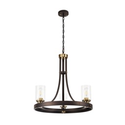 Visconte Gotica 3 Light Ceiling Pendant - Bronze - thumbnail 1