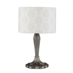 Tiffany Style Table Lamp with Grey Shade - Antique Brass - thumbnail 1
