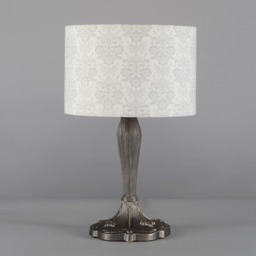 Tiffany Style Table Lamp with Grey Shade - Antique Brass - thumbnail 3