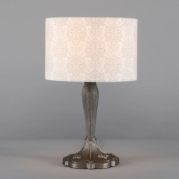 Tiffany Style Table Lamp with Grey Shade - Antique Brass - thumbnail 2