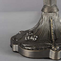Tiffany Style Table Lamp with Grey Shade - Antique Brass - thumbnail 5