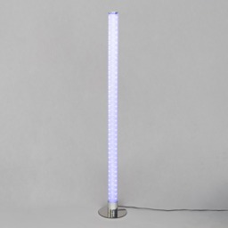 Glow Shimmer Cylinder Colour Changing LED Floor Lamp - Chrome - thumbnail 2