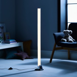 Glow Shimmer Cylinder Colour Changing LED Floor Lamp - Chrome - thumbnail 9