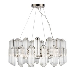 Visconte Napoli 8 Light Ceiling Pendant Light - Nickel