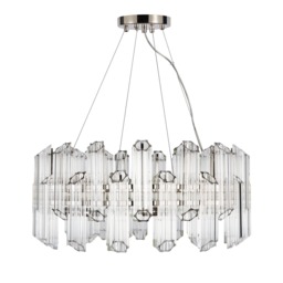 Visconte Napoli 8 Light Ceiling Pendant Light - Nickel - thumbnail 9