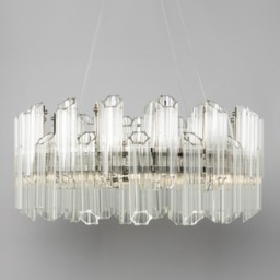 Visconte Napoli 8 Light Ceiling Pendant Light - Nickel - thumbnail 2