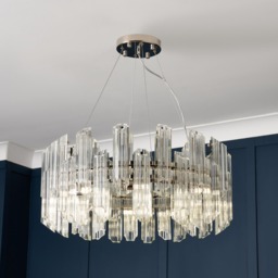 Visconte Napoli 8 Light Ceiling Pendant Light - Nickel - thumbnail 6