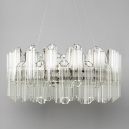 Visconte Napoli 8 Light Ceiling Pendant Light - Nickel - thumbnail 3