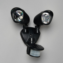 Lune Outdoor Twin LED Flood Light With PIR Sensor - Black - thumbnail 3