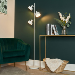 Alyssa 3 Light Task Floor Lamp - White - thumbnail 6
