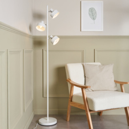 Alyssa 3 Light Task Floor Lamp - White - thumbnail 5
