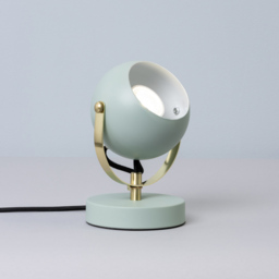 Eyeball Table Lamp - Sage and Satin Brass - thumbnail 2