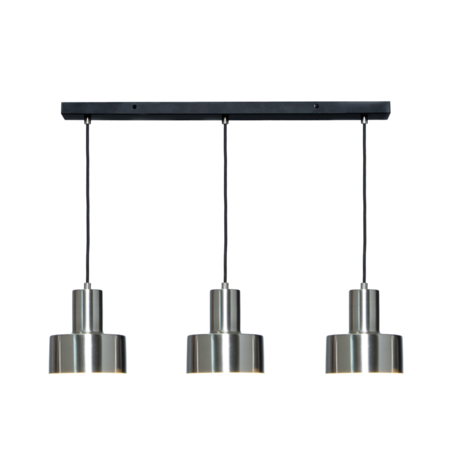 Russ 3 Light Diner Pendant - Black Nickel - image 1