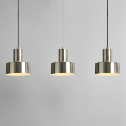 Russ 3 Light Diner Pendant - Black Nickel - thumbnail 2