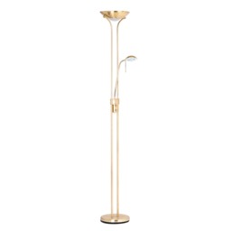 Mother and Child 2 Light Floor Lamp with Bulbs - Satin Brass
