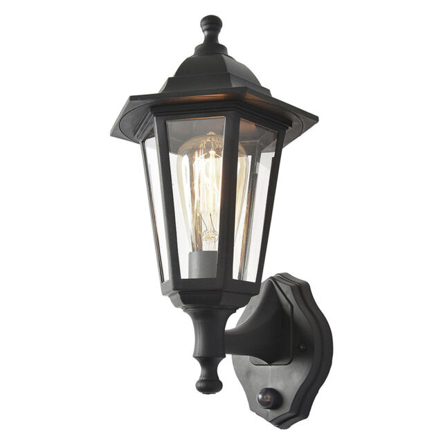 Neri Outdoor Polycarbonate Wall Lantern with PIR Sensor - Black - image 1