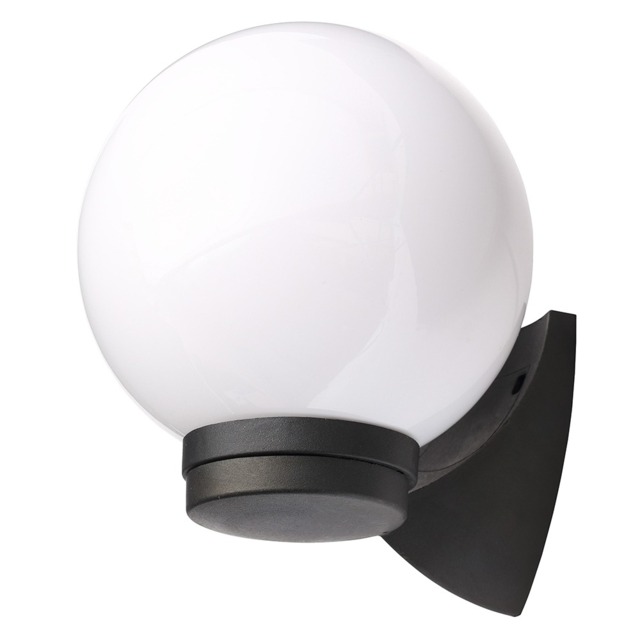Lancaster Outdoor Globe Wall Light - Black - image 1