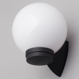 Lancaster Outdoor Globe Wall Light - Black - thumbnail 3