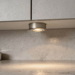 Pack of 5 Circular LED Under Cabinet Light Warm White - Satin Nickel - thumbnail 6