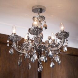 Marie Therese Chandelier 5 Light Dual Mount - Silver - thumbnail 9