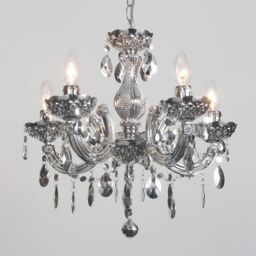 Marie Therese Chandelier 5 Light Dual Mount - Silver - thumbnail 2