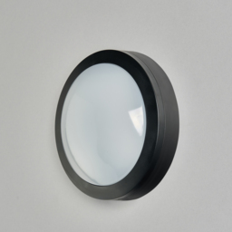 Outdoor 12 Watt LED Round Bulkhead Wall Light - Black - thumbnail 3