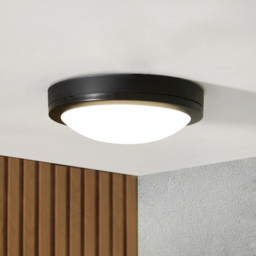 Outdoor 12 Watt LED Round Bulkhead Wall Light - Black - thumbnail 6