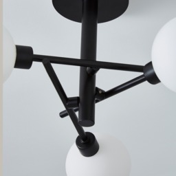 Supa 3 Light Stick Semi Flush Ceiling Light - Black - thumbnail 4