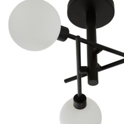 Supa 3 Light Stick Semi Flush Ceiling Light - Black - thumbnail 6