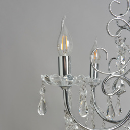 Madonna 5 Light Dual Mount Chandelier - Chrome - thumbnail 4