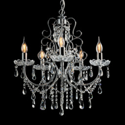 Madonna 5 Light Dual Mount Chandelier - Chrome - thumbnail 5