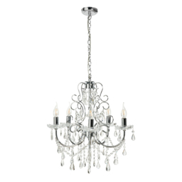Madonna 5 Light Dual Mount Chandelier - Chrome - thumbnail 7
