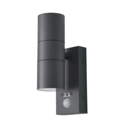 Kenn 2 Light Outdoor Up and Down Wall Light with PIR Sensor - Anthracite - thumbnail 5