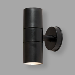 2 Pack of Hahn Outdoor Polycarbonate LED Single Up & Down Wall Light - Black - thumbnail 3