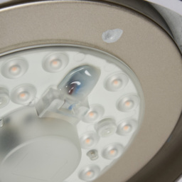 Arwel LED Bathroom Glass Dome Flush Ceiling Light - Satin Nickel - thumbnail 4