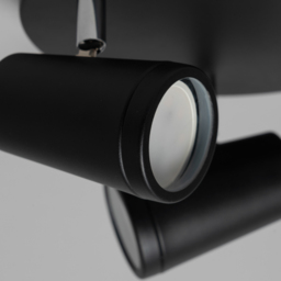 Trisha 3 Light Bathroom Ceiling Spotlight Plate - Black - thumbnail 4