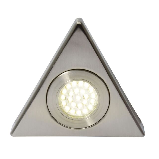 Scott Triangular Warm White LED Under Kitchen Cabinet Light - Satin Nickel - image 1