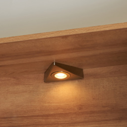 Scott Triangular Warm White LED Under Kitchen Cabinet Light - Satin Nickel - thumbnail 5