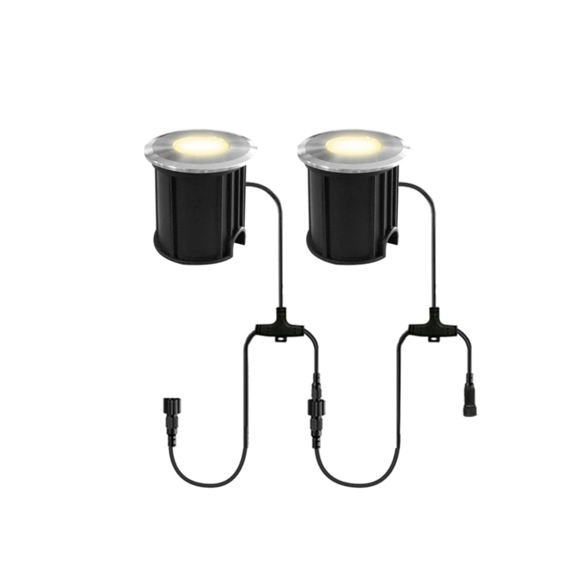 2 Pack of Sitka Outdoor 3 Watt Garden Deck Light Kit - Chrome - image 1