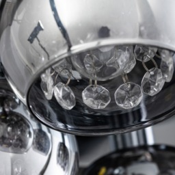 Seren 5 Light Smoke Glass Bathroom Flush Ceiling Light - Chrome - thumbnail 4