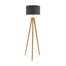 Willow Wooden Tripod Floor Lamp - Natural - thumbnail 1