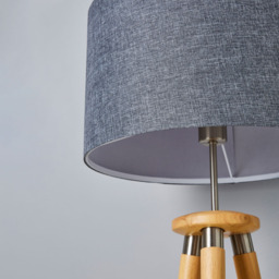 Willow Wooden Tripod Floor Lamp - Natural - thumbnail 4