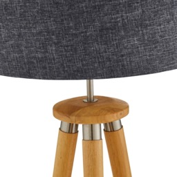 Willow Wooden Tripod Floor Lamp - Natural - thumbnail 6