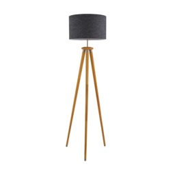 Willow Wooden Tripod Floor Lamp - Natural - thumbnail 5