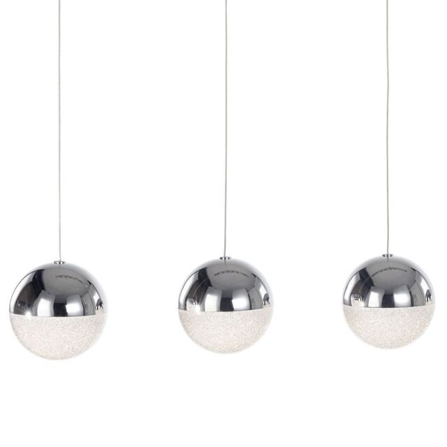 Visconte Corona 3 Light Ceiling Bar Pendant - Chrome - image 1
