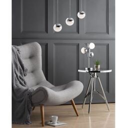 Visconte Corona 3 Light Ceiling Bar Pendant - Chrome - thumbnail 3