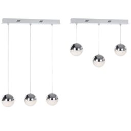 Visconte Corona 3 Light Ceiling Bar Pendant - Chrome - thumbnail 2