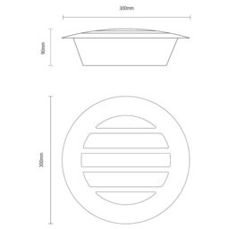 Stanley Tahoe Outdoor Circular Wall or Ceiling Light with Slats - Steel - thumbnail 8