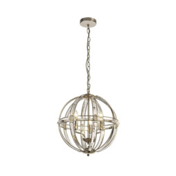 Visconte Channelle 3 Light Ceiling Pendant - Nickel