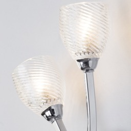 Catri 2 Light Bathroom Wall Light - Chrome - thumbnail 4